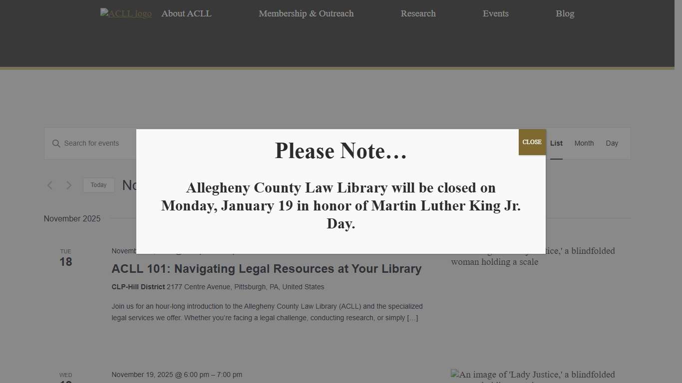 Events from November 18, 2025 – March 19 – Page 2 – Allegheny County Law Library
